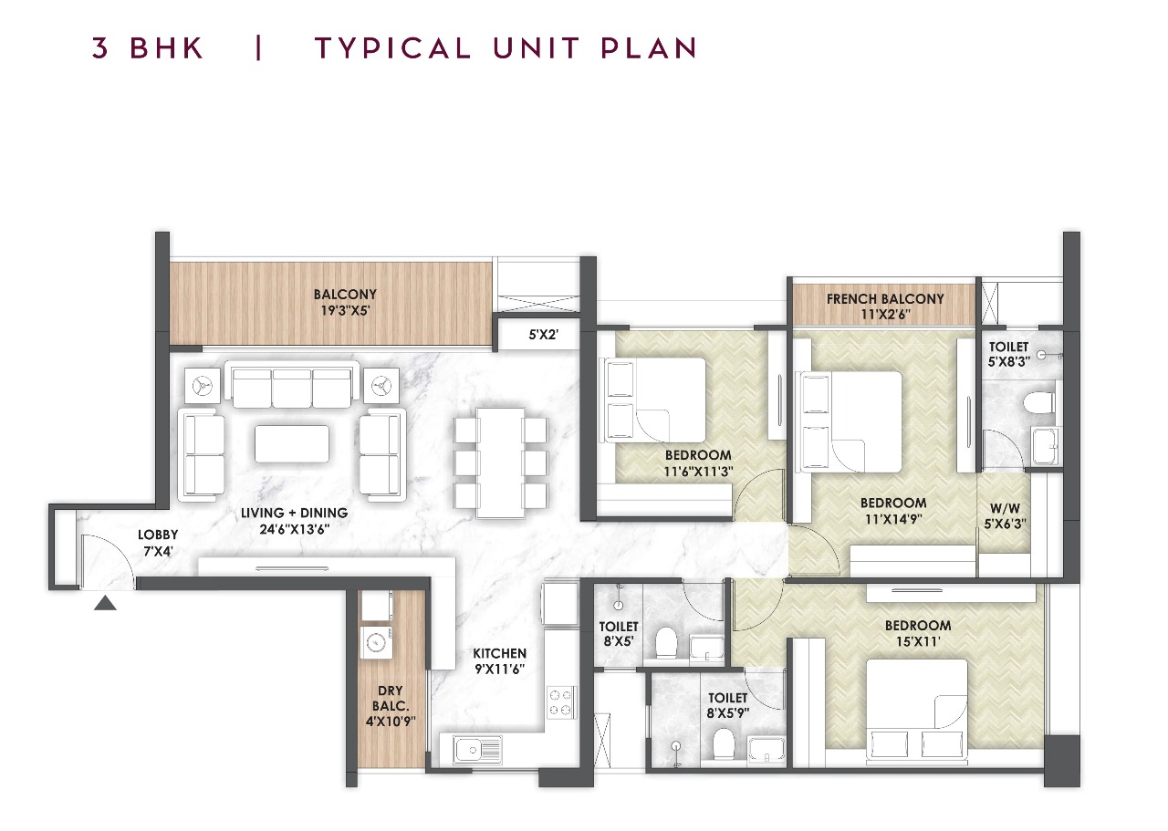 2 BHK Plan